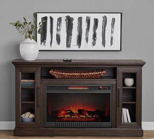 Member’s Mark Ridley Media Fireplace Console, Brown - Bellso