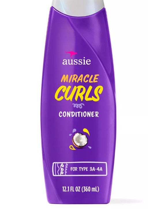 Aussie Paraben-Free Miracle Curls Conditioner with Coconut & Jojoba Oil for Curly Hair - 12.1 Fl Oz - Bellso