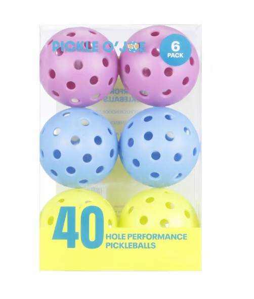 Pickle O'Joe 6pk Balls Pickleballs - Vibrant