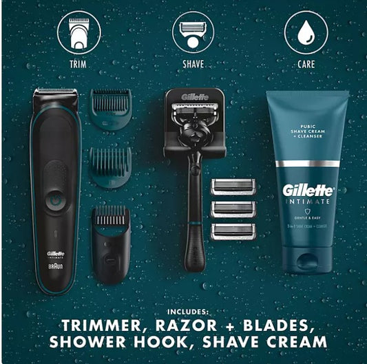Gillette Intimate Mens Pubic Hair Grooming Kit - Bellso