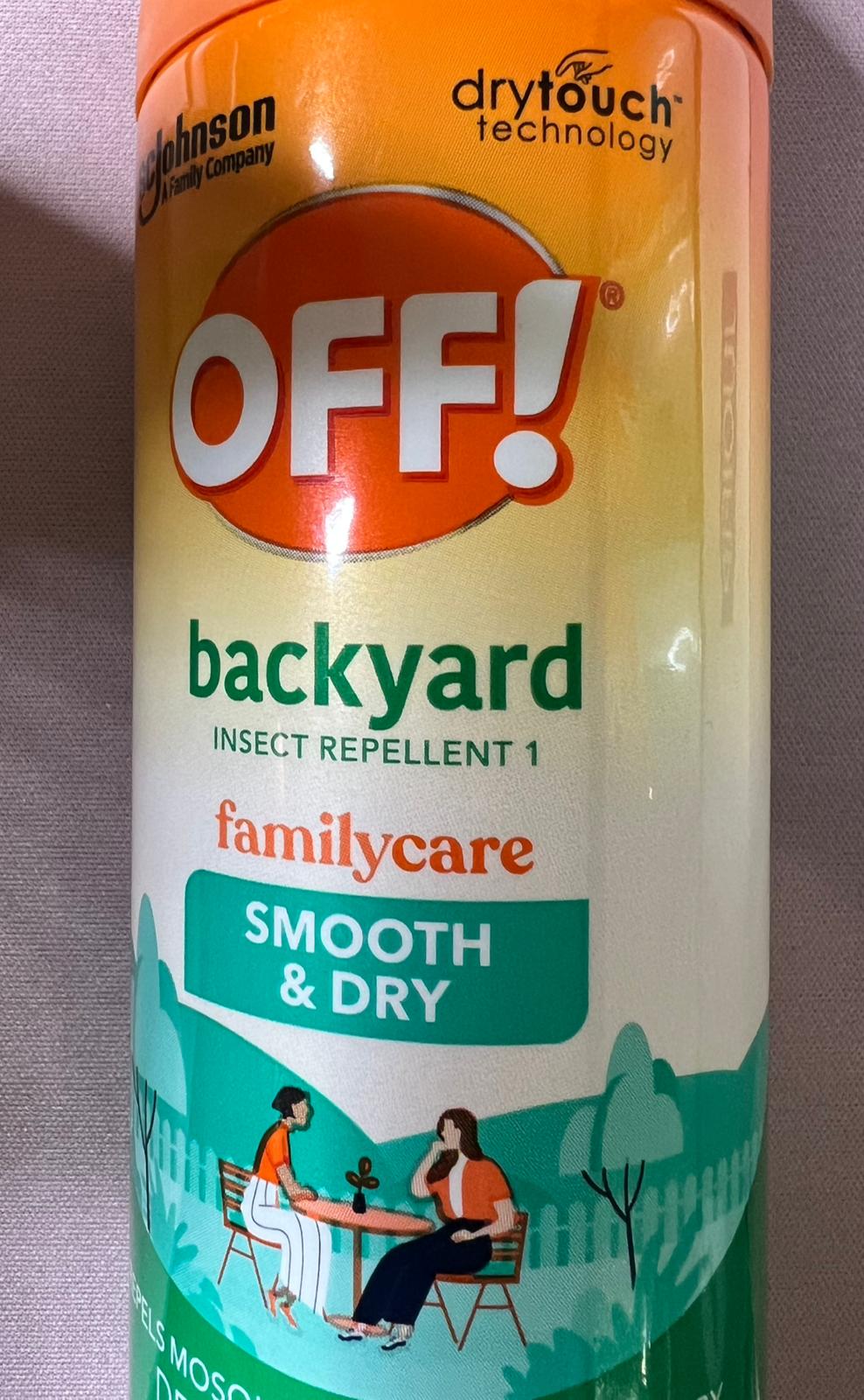 OFF! Backyard FamilyCare Insect Repellent I Smooth & Dry Mosquito Bug Spray 15% DEET 6 Oz - Bellso