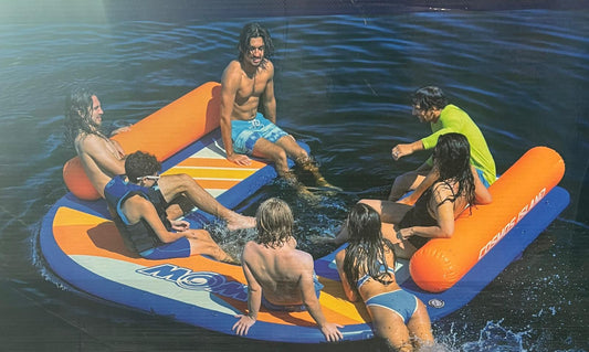 Wow Cosmos Island 10x 9Ft. Fun Dock Easy Portability with 12-Volt High Pressure Pump - Bellso