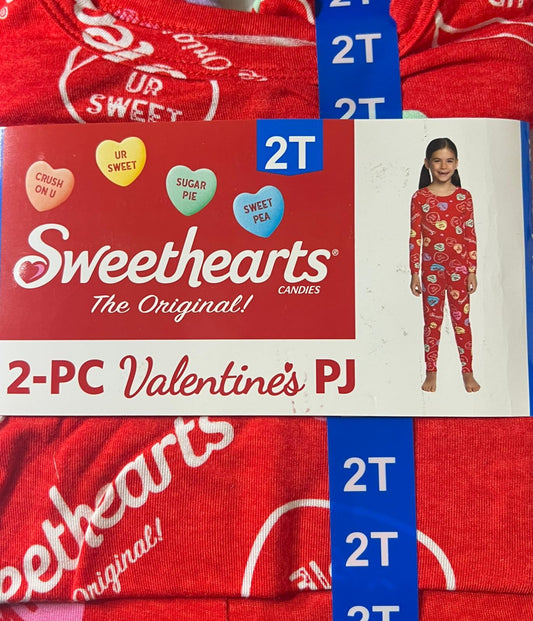 2pc Valentines PJ Size 2T - Bellso