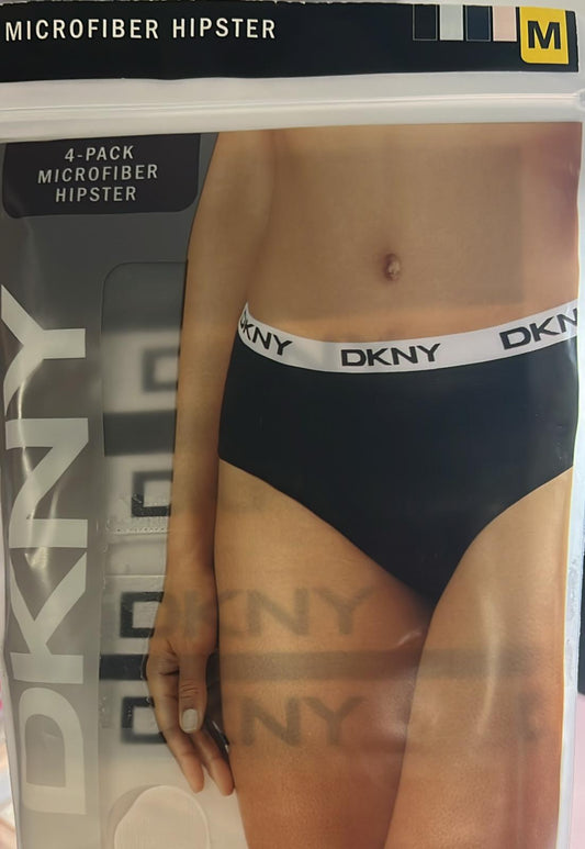 DKNY Women's 4-Pack Microfiber Hipster M - Bellso