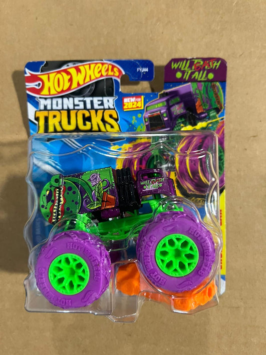 HW 2019 Various Monster Trucks Connect and Crash Car Included 1:64 Scale - Bellso