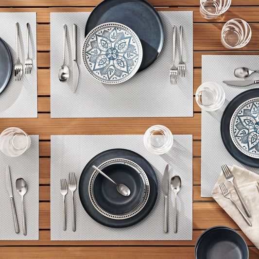 Member's Mark Set of 8 Paragon Woven PVC Placemats, 14" x 19" - Bellso