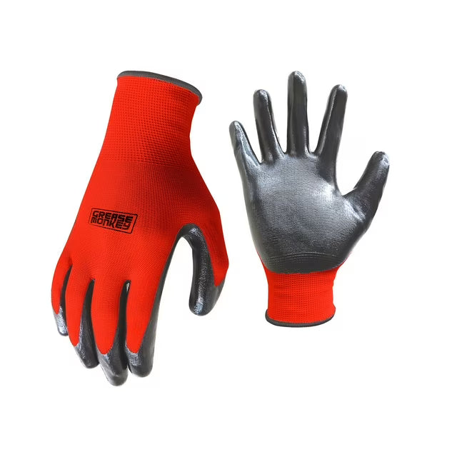 Grease Monkey Nitrile-Coated Work Gloves (15 pk.) Large