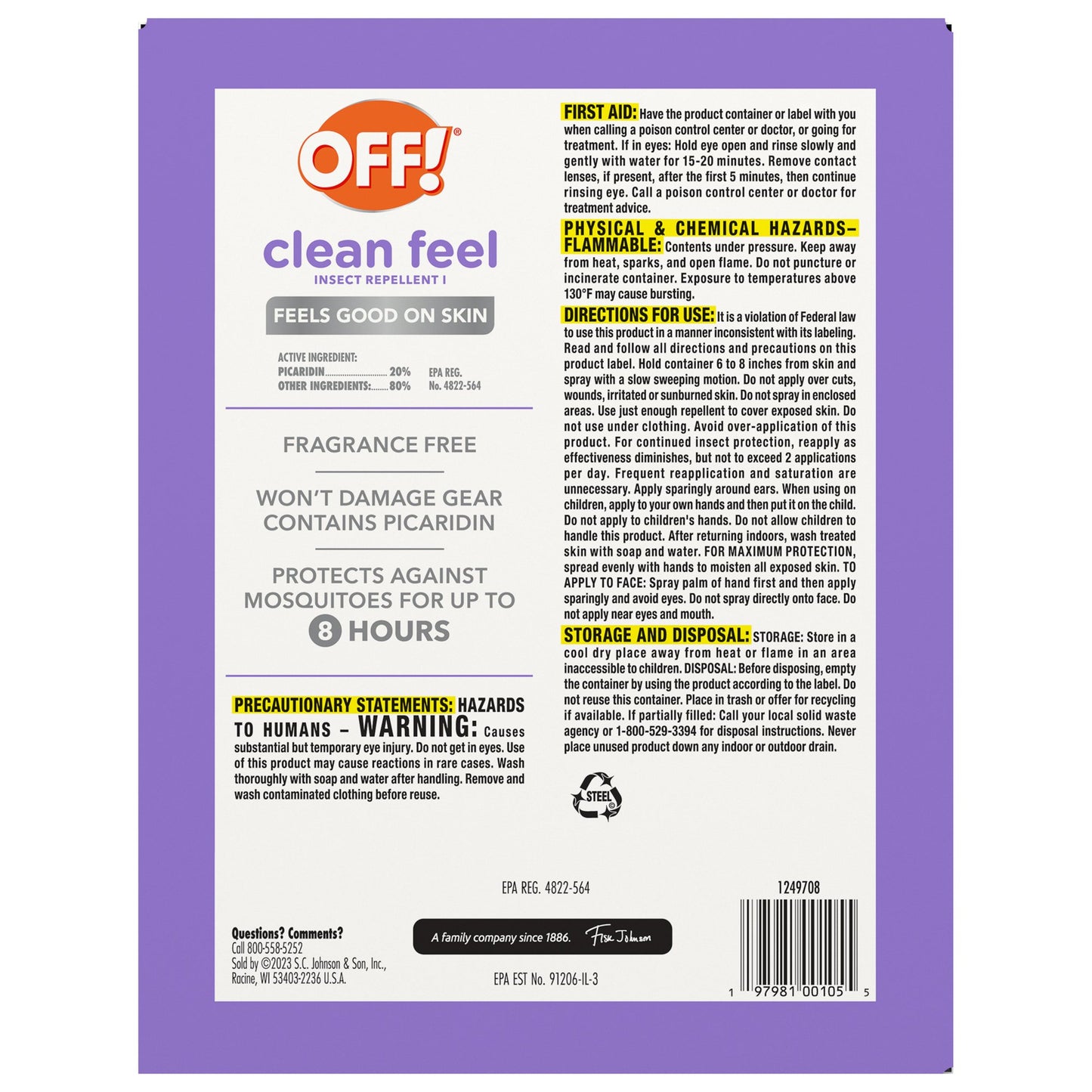 OFF! Clean Feel Insect Repellent, 2 x 9 oz - Bellso
