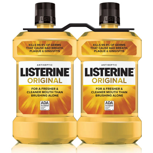 Listerine Antiseptic Moutwash Original Flavor 1.5 Liter Bottle (Pack of 2) : Listerine Mouthwash Original Flavor - Bellso