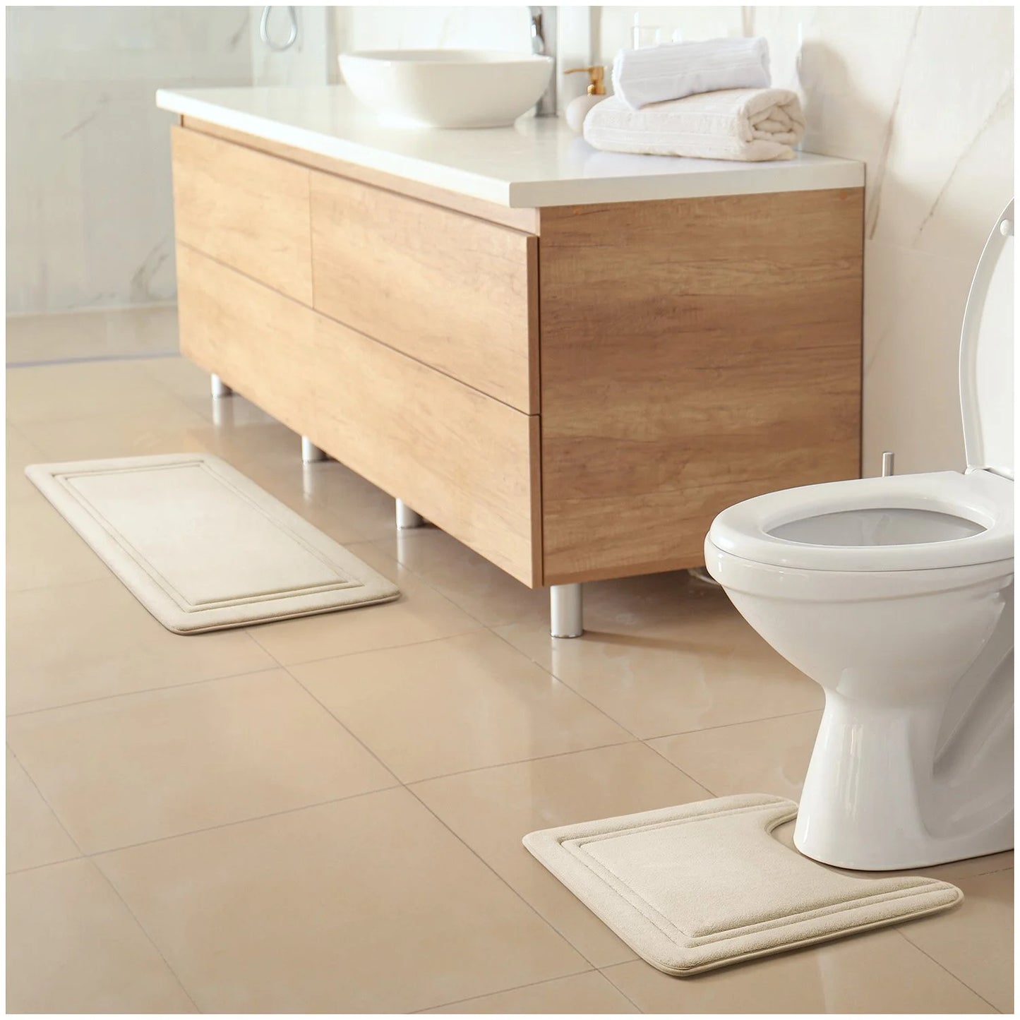 Member's Mark Quick-Dry Memory Foam Bath Mat Contour Set - Bellso