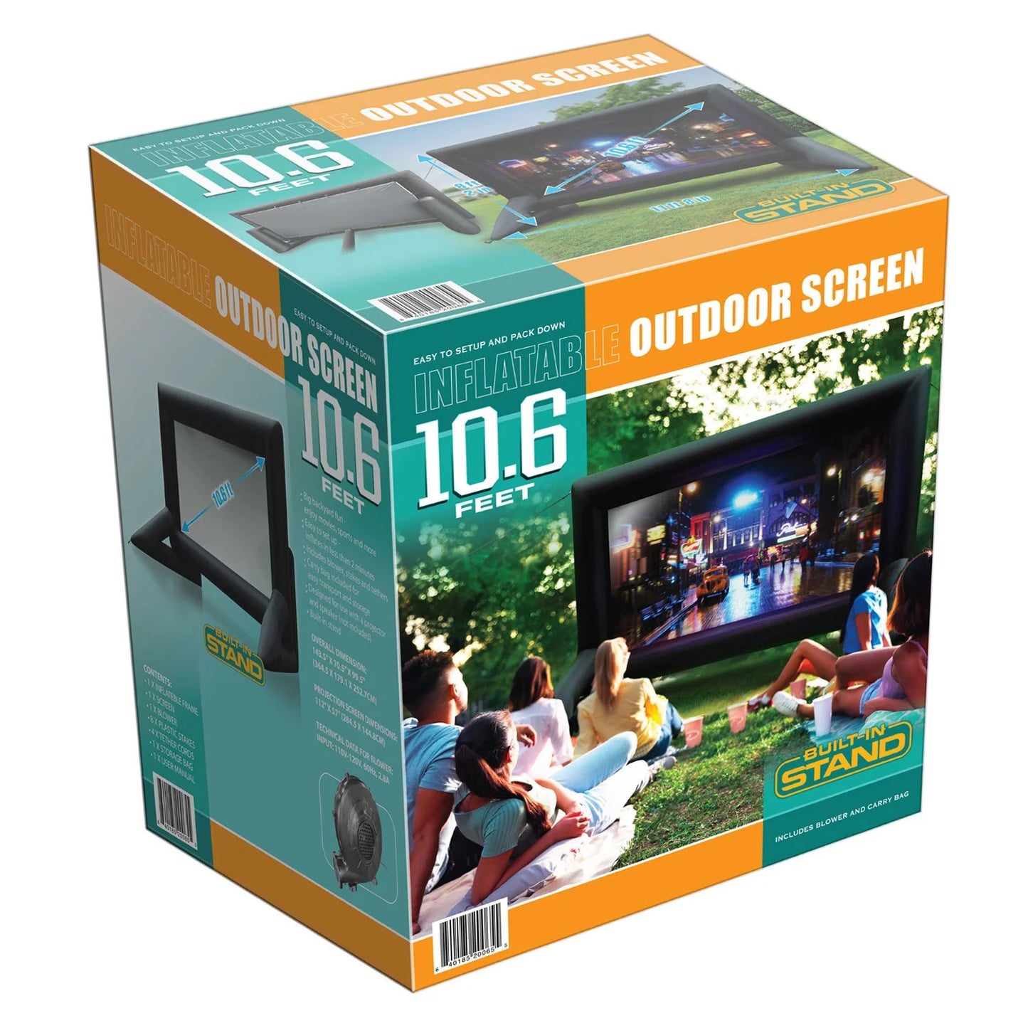 Inflatable 10.6' Outdoor Screen with Built-In Stand - Bellso