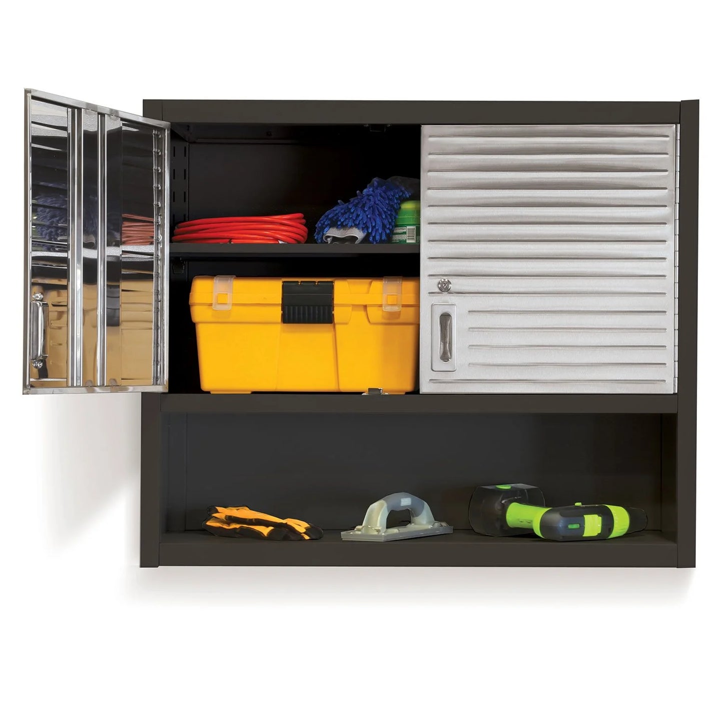 Seville Classics UltraHD Double Wall Cabinet W/ Keys 36 W X 12 D X 30 H Satin Graphite - Bellso