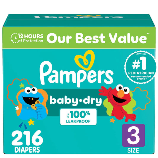 Pampers Baby Dry Diapers, Sizes 3 - Bellso