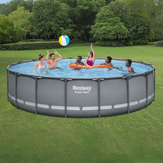 Bestway Power Steel 18’ x 48” Round Above Ground Pool Set
