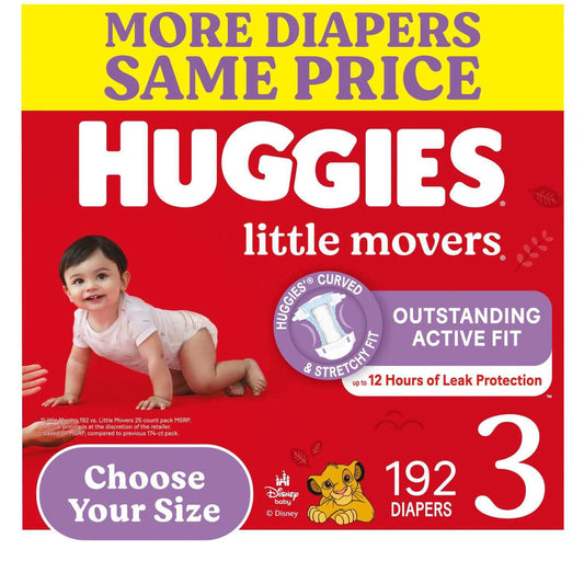 Huggies Little Movers Baby Diapers, Size 3 - Bellso