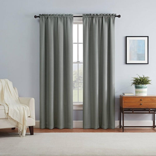 1pc 42"X84" Blackout Braxton Thermaback Window Curtain Panel Gray - Bellso