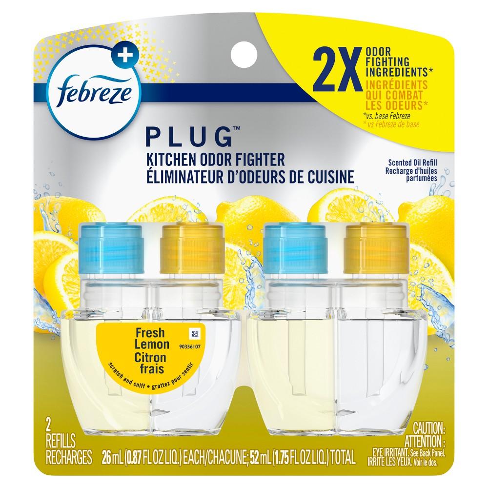 Febreze Kitchen Fade Defy Plug Air Freshener - Fresh Lemon Scent - Bellso