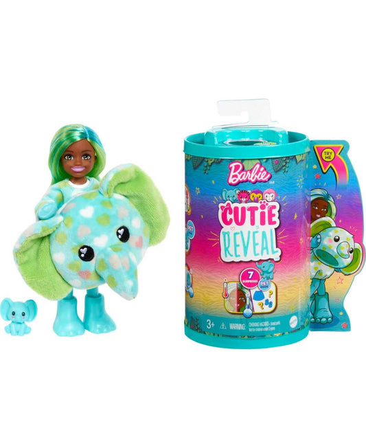 Barbie Cutie Reveal Jungle Series Chelsea Elephant Doll - Bellso