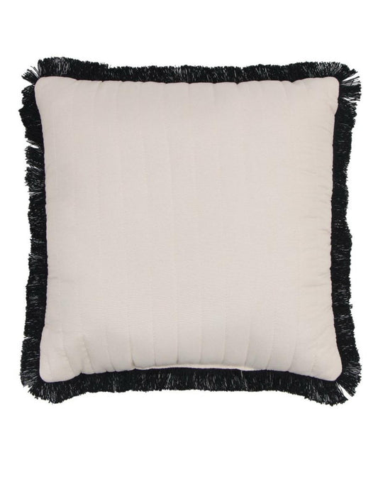 Square Pillows with Fringe White -5.00 - Bellso