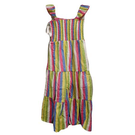 Zunie Girl Cotton Long Dress (Multicolor (6/6X)) - Bellso