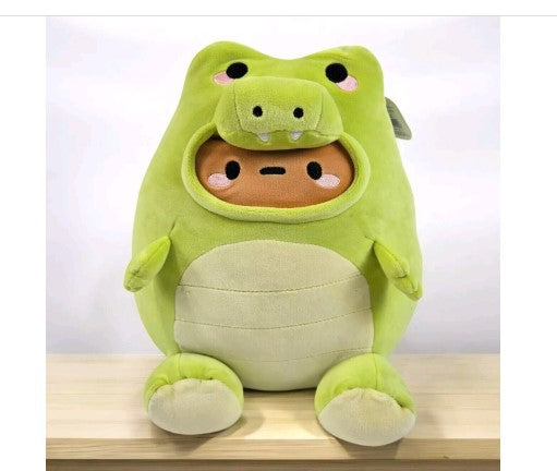 Smoko Croc Tayto MIDI Mochi Plush Stuffed Toy Green Potato Crocodile 10" - Bellso