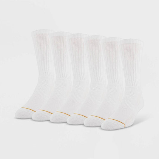 Signature Gold by Goldtoe Men's Repreve Modern Essential Crew Socks 6Pk - Bellso