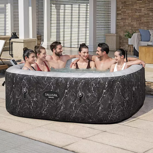 SaluSpa Corsica Energy-Saving Smart AirJet Inflatable Hot Tub, 77" x 28" - Bellso