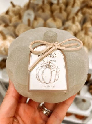 2-Wick Pumpkin Glass Candle Vanilla Pumpkin 5oz - Bellso