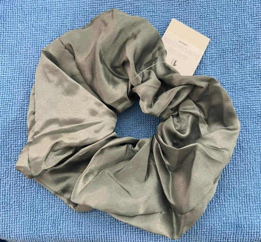 Satin Sleep Scrunchie Green- Solid Satin - Bellso
