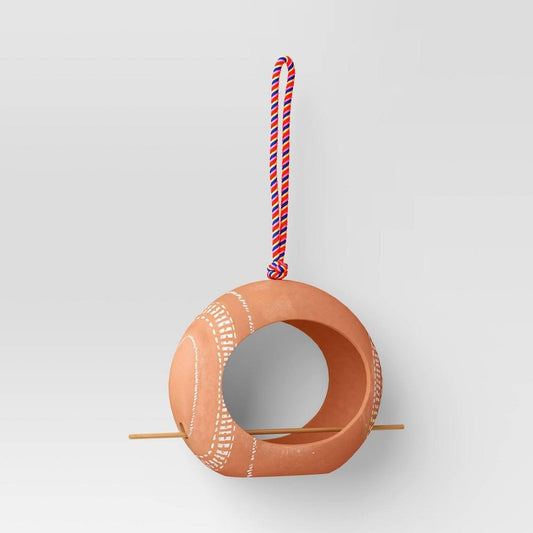 Outdoor Circle Bird Feeder 6.18" - Terracotta Orange - Bellso