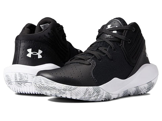 Under Armour Unisex-Child Grade School Jet 21 Basketball Shoe Big Kid 8-12 Years 5.5 Big Kid Black/White - Bellso