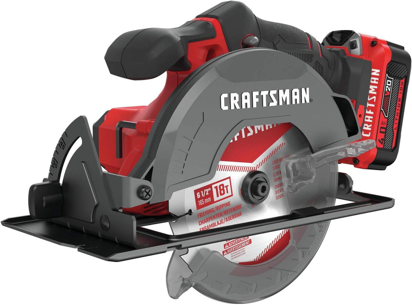 CRAFTSMAN V20* Cordless 6-1/2 Inch Circular Saw 1 Battery Kit - - Bellso