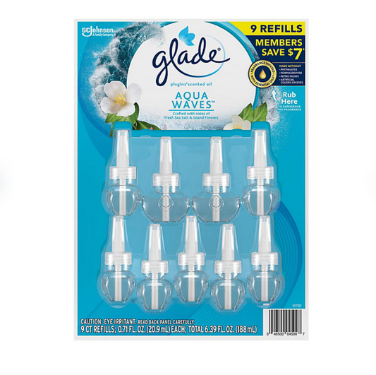 Glade Plugins Scented Oil Refills, Aqua Waves - Bellso