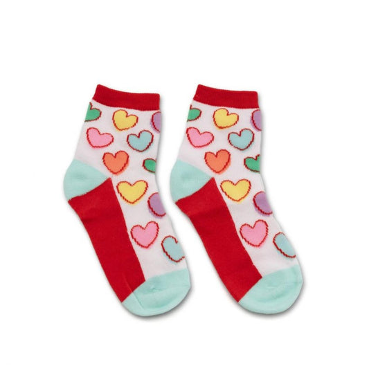 Multi-Colored Candy Hearts Socks ~ Kids Size 7-8.5 - Bellso