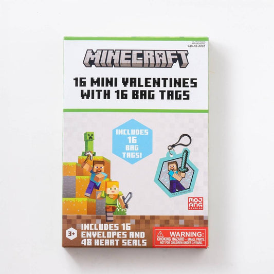 BBC Paper Magic 16ct Minecraft Valentine's Day Exchange Cards - Bellso