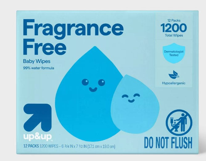 Fragrance Free Personal Baby Wipes - 12pk/1200ct - up&up -23.49 - Bellso