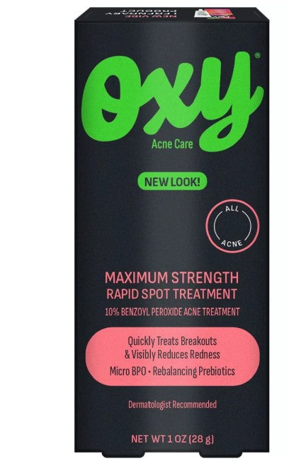 Oxy Rapid Maximum Strength 10% Benzoyl Peroxide Acne Spot Treatment Cream for Face & Body - 1oz - Bellso