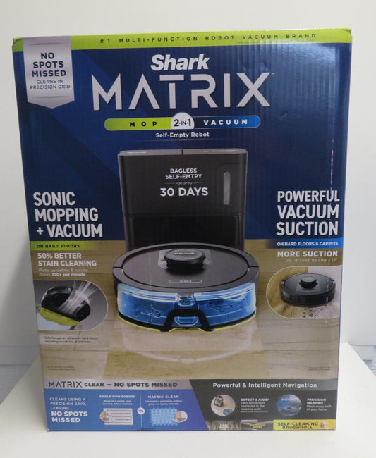 Shark Matrix 2-in-1 Self-Empty Robot Mop & Vacuum UR2450WS Black - Bellso