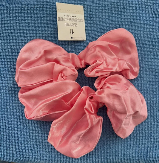 Satin Sleep Scrunchie Pink Flower - Bellso