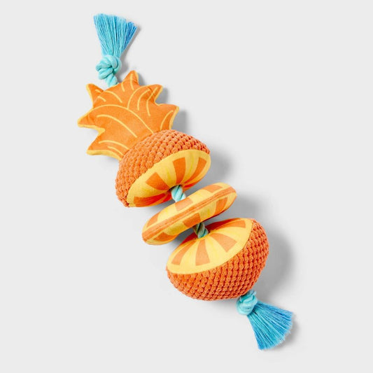 16" Pineapple with Rope Dog Toy - Bellso