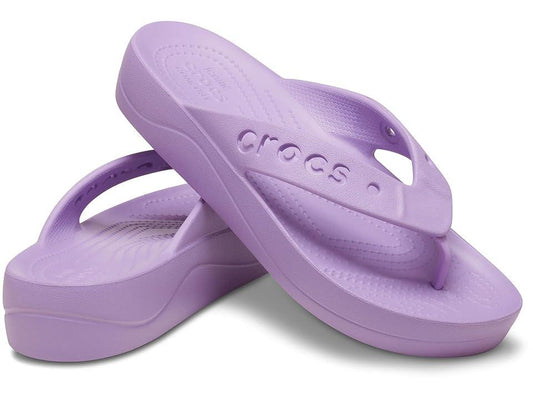 Crocs via Platform Flips Sandals (Orchid) Women's Sandals W10 - Bellso