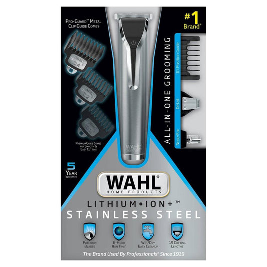 Wahl - Stainless Steel Li Trimmer - 09898 - Silver - Bellso