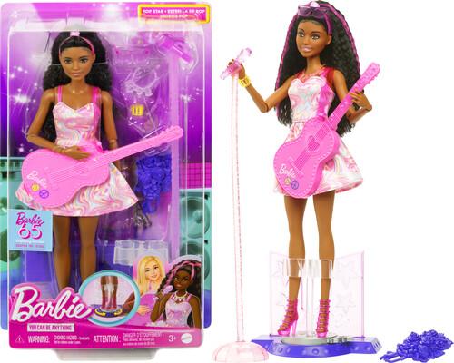 Barbie 65th Anniversary Careers Pop Star Doll & 10 Accessories Including Stage with Movement Feature - Bellso