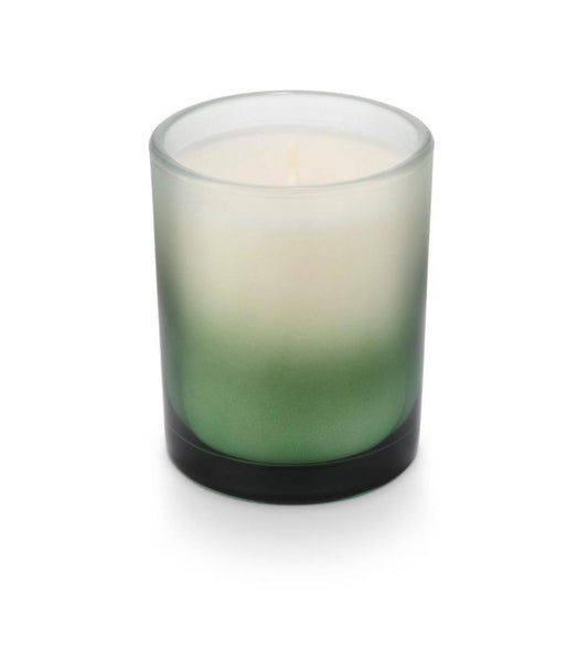 3.9 oz Partially Frosted Glass Candle Green - Bellso