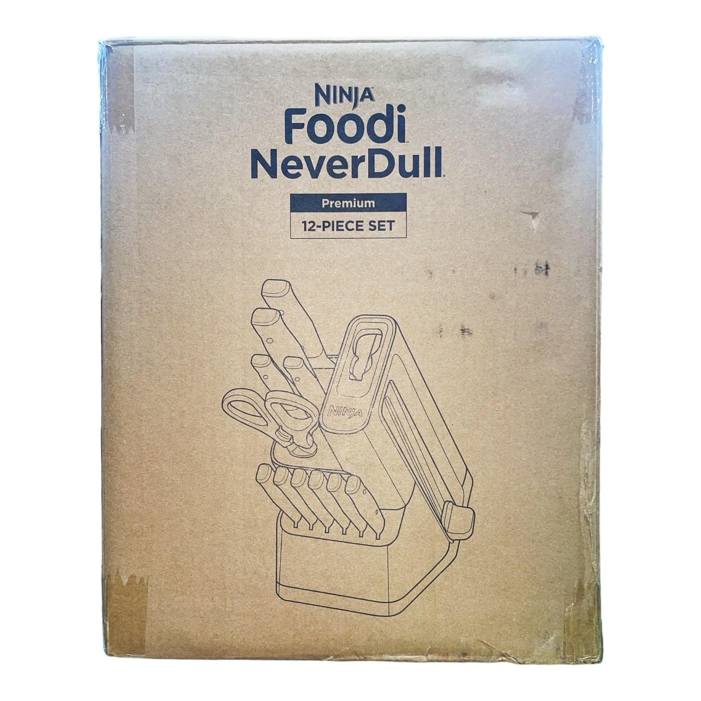Ninja Foodi NeverDull Premium 12 Pc. German Stainless Steel Knife System White - Bellso