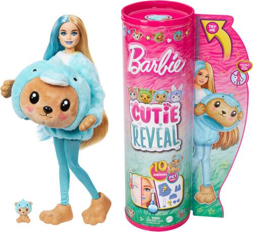 Barbie Cutie Reveal Teddy Bear as Dolphin Costume-Themed Series Doll & Accessories with 10 Surprises - Bellso