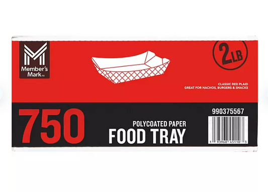 Members Mark Heavy Duty Paper Food Trays, 2 lbs., 750 ct. - Bellso