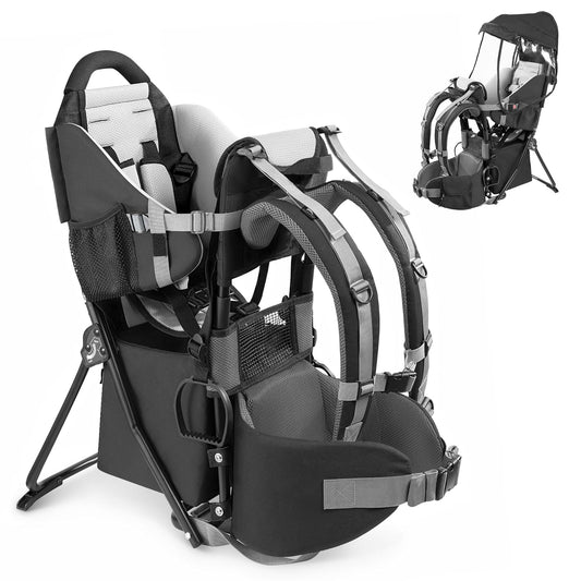 besrey Baby Backpack Carrier, Toddler Hiking Backpack with Safety 3-Height Seat, Adjustable Straps&Waist Belt - Bellso