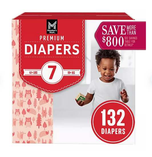 Member's Mark Premium Baby Diapers Size 7 (DAMAGE BOX) - Bellso