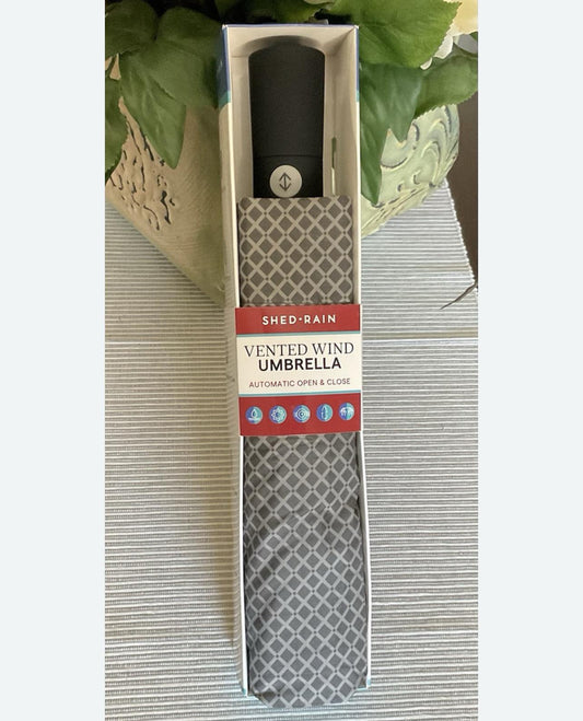 Shed Rain 47" Vented Wind Umbrella, Auto Open and Close with Fiberglass Frame - Bellso